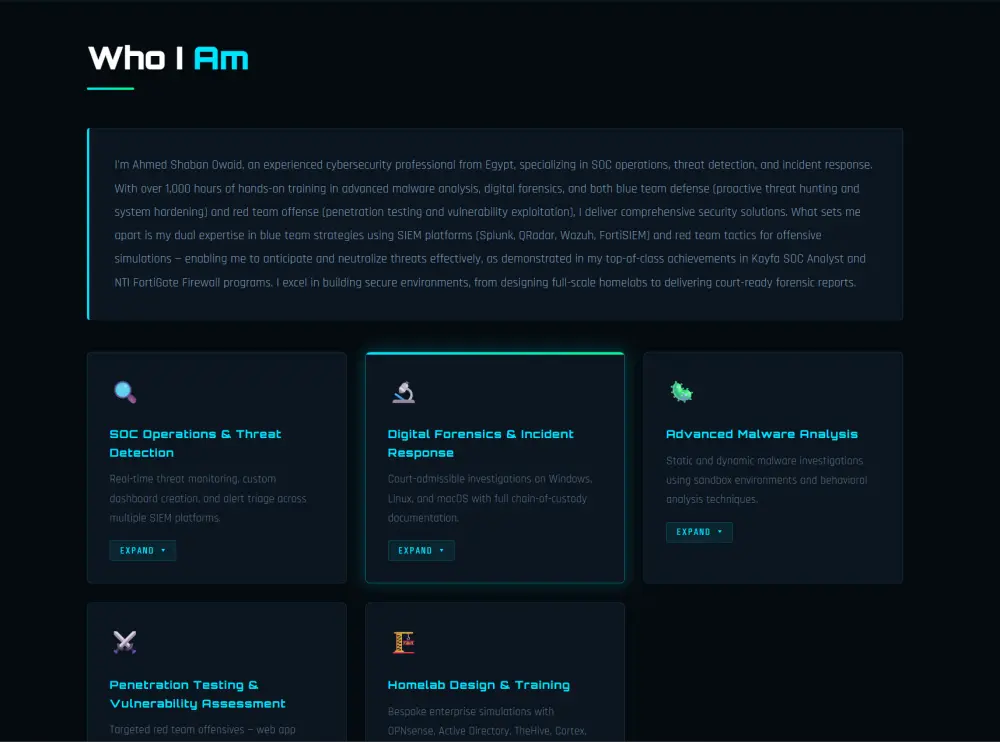 تصميم موقع Portfolio احترافي