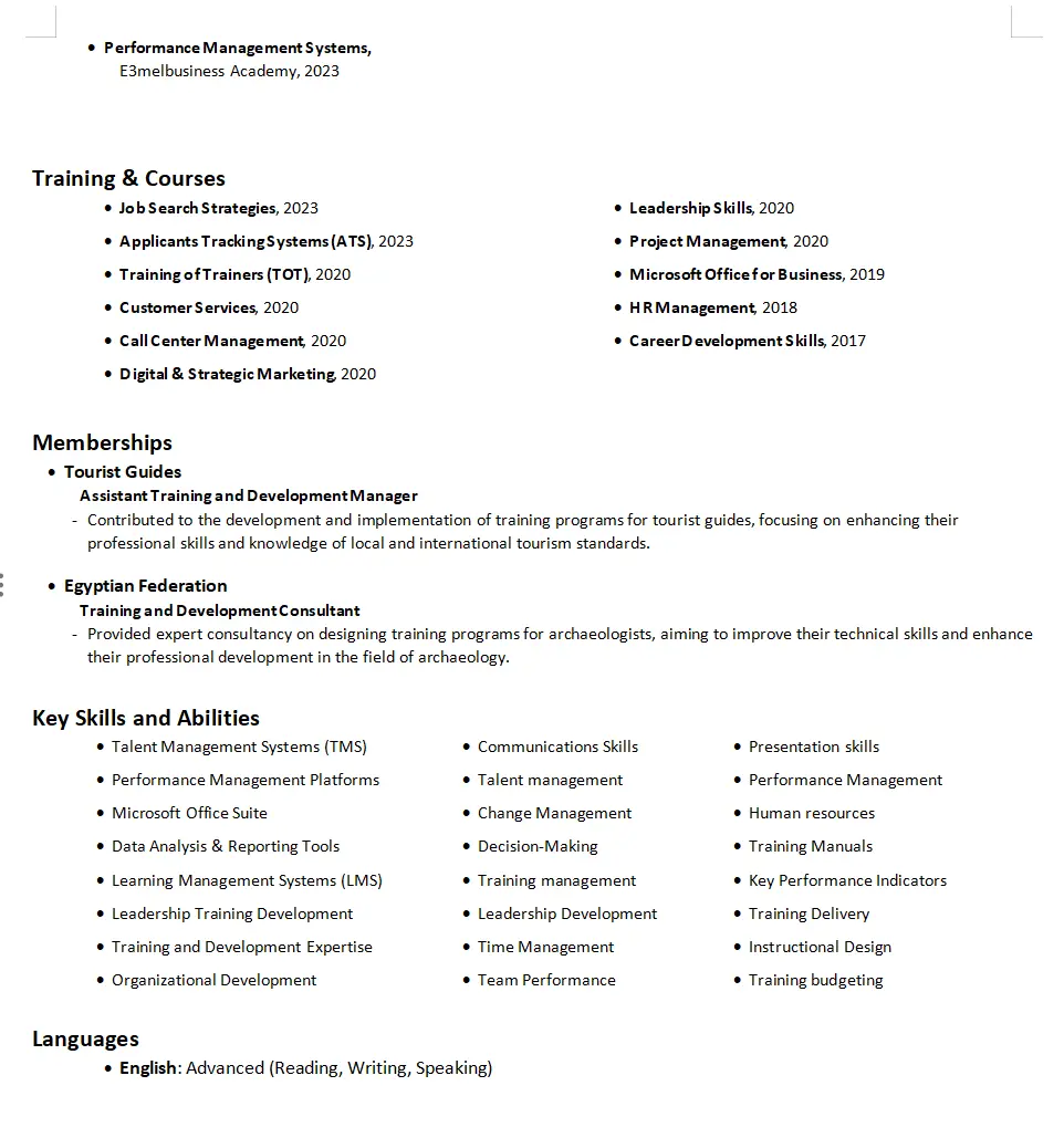 تصميم سيرة ذاتية متوافقه مع نظام ATS