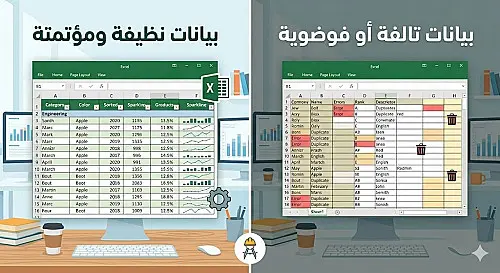 خدمة تنظيف وتنظيم بيانات إكسل (Excel)