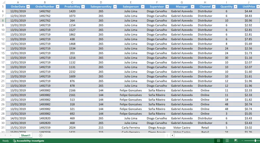 Data Entry Using Excel