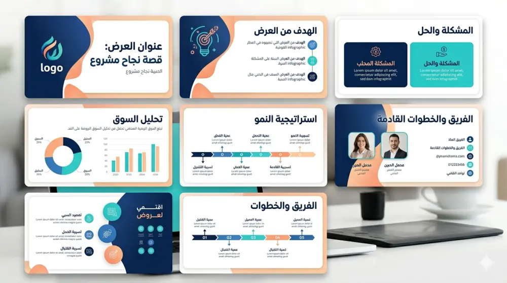 تصميم عروض PowerPoint احترافية وعصرية للأعمال والطلاب