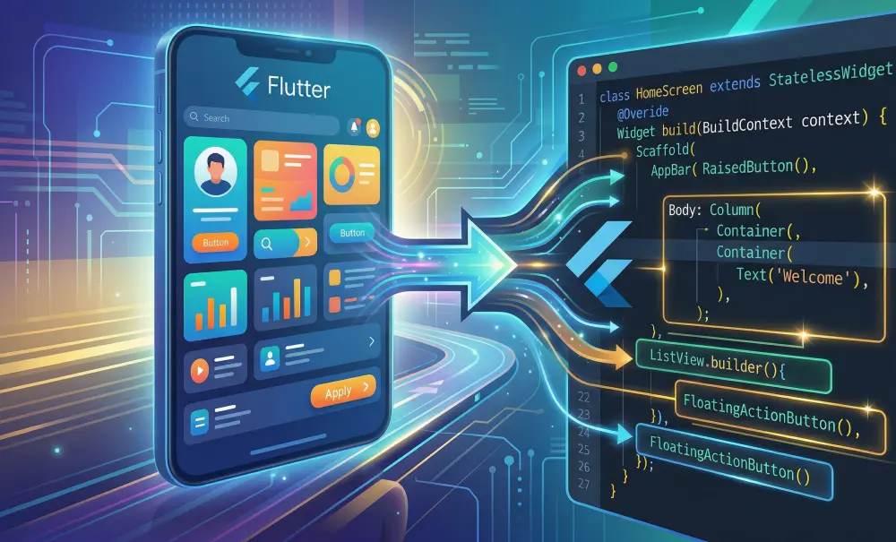 تحويل تصميم واجهات تطبيقك (UI) إلى كود Flutter