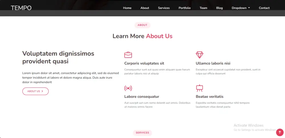تصميم موقع Front-End تفاعلي باستخدام HTML CSS Bootstrap و Js