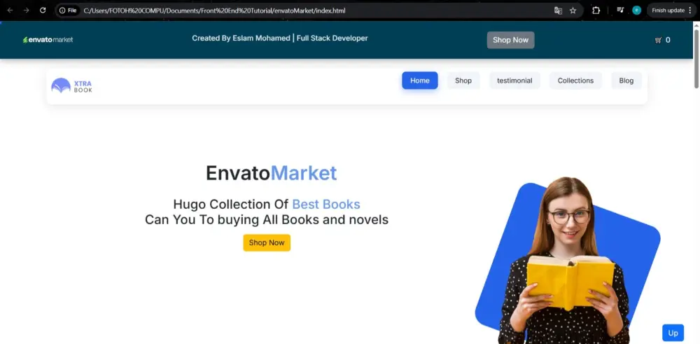إنشاء موقع متجر بسيط مع سلة شراء (Shopping Cart) باستخدام JavaScript