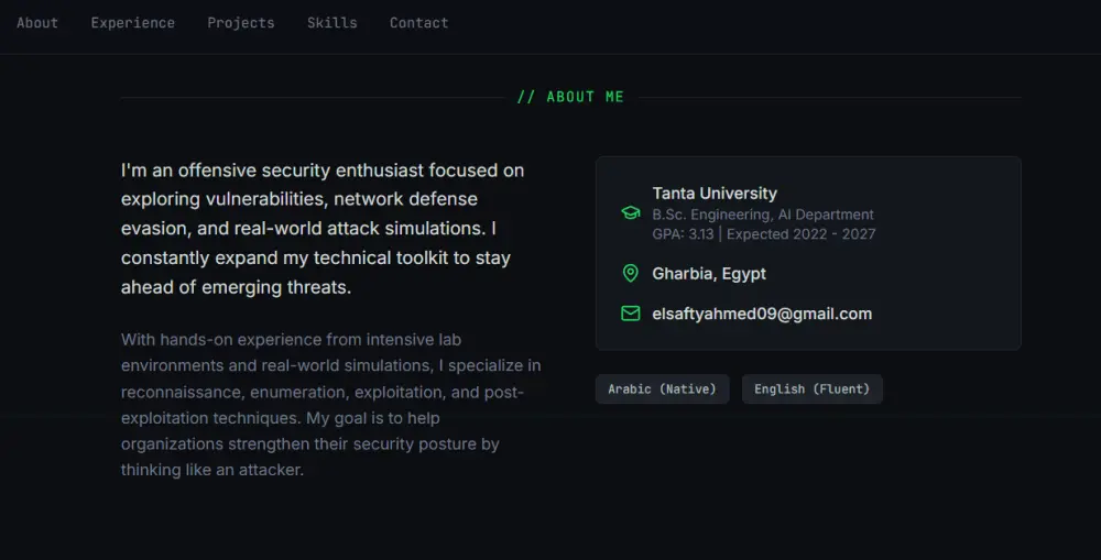 انشاء موقع بورتفوليو (portfolio) يبرز مهاراتك بشكل عصري