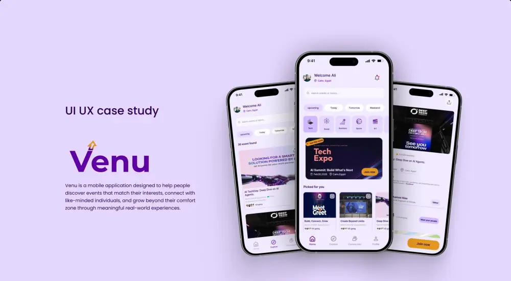 تصميم واجهة تطبيق موبايل حديثة وتجربة مستخدم احترافية