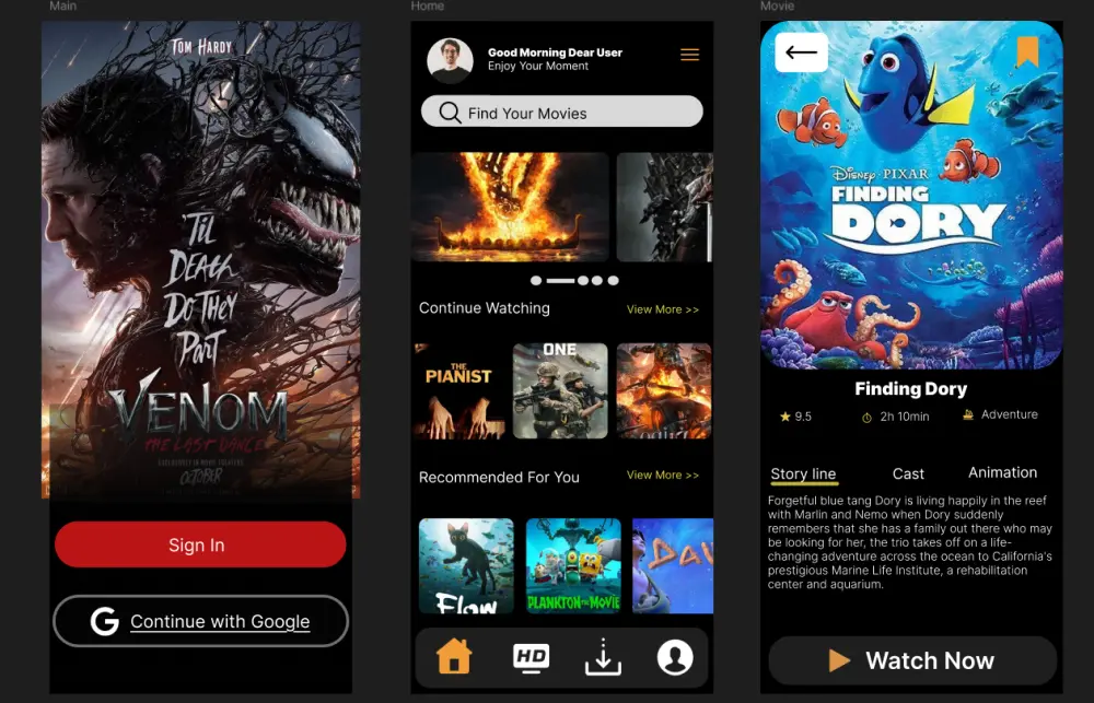 تطبيق موبايل يعمل  بنظامي أندرويد Android و iOS باستخدام فلاتر Flutter