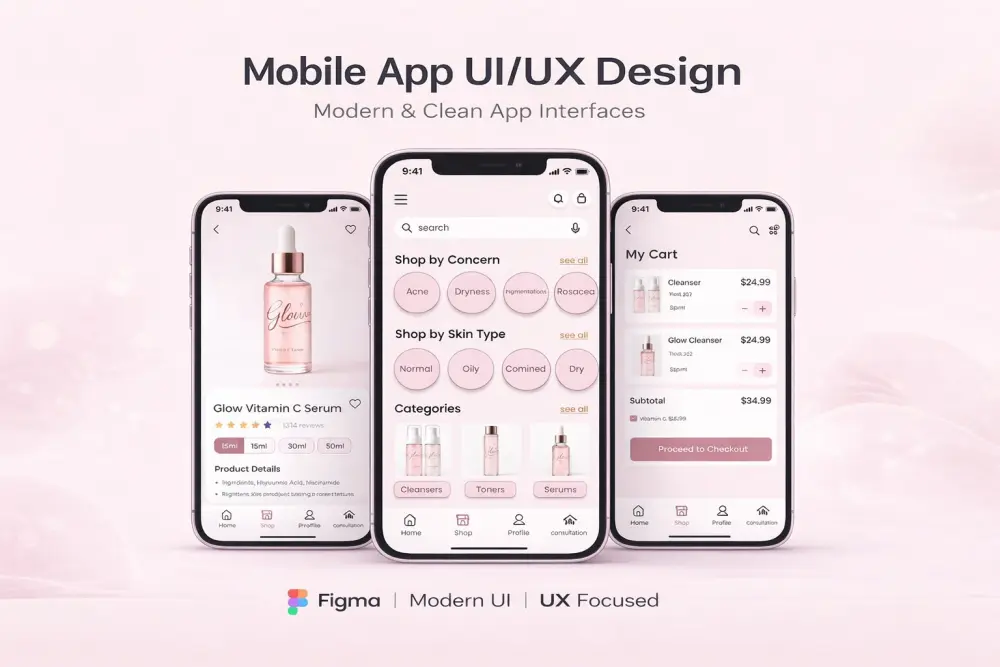 تصميم واجهات تطبيقات الموبايل UI/UX بأسلوب احترافي يركز على البساطة وسهولة الاستخدام، مما يساعد أصحاب التطبيقات الناشئة على تحويل أفكارهم إلى تجربة استخدام واضحة وجذابة للمستخدمين.