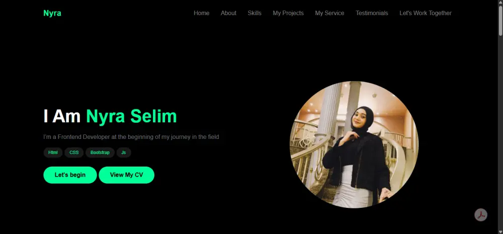 سوف اقوم بتصميم portfolio صفحة ويب مكون من صفحه واحدة تحتوي على صفحه شخصيه تحتوى على المهارات و المشاريع و وسائل التواصل و اقسام منظمه مقابل 5 دولار