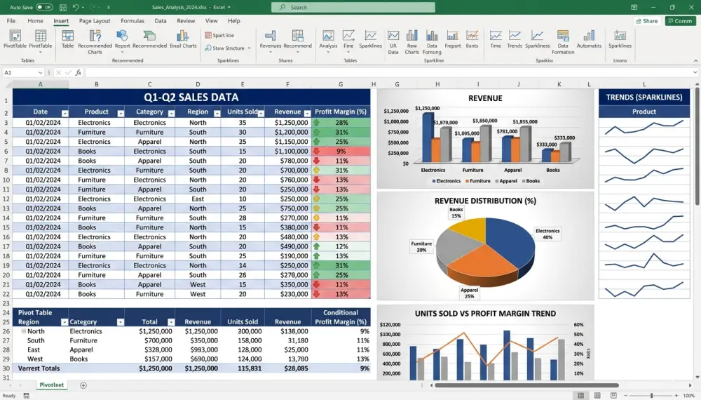 تحليل بياناتك وأستخرج تقارير احترافية باستخدام Excel و Power bi