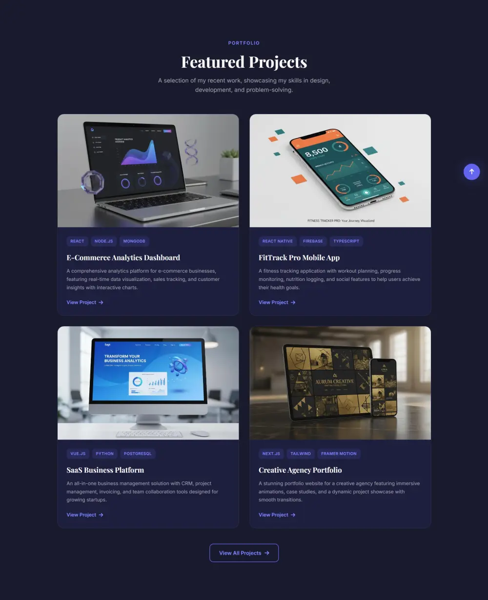 إنشاء Portfolio شخصي احترافي يعرض أعمالك ومهاراتك بطريقة جذابة