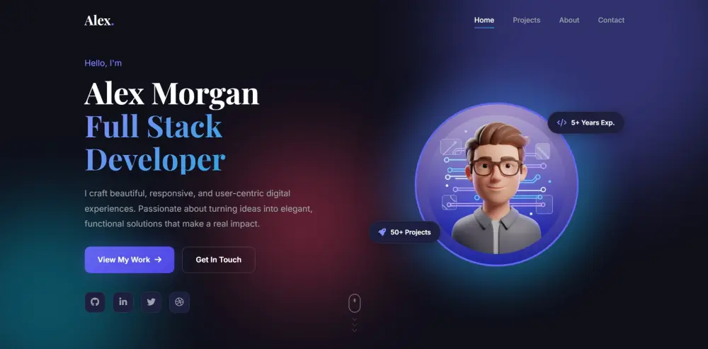 إنشاء Portfolio شخصي احترافي يعرض أعمالك ومهاراتك بطريقة جذابة