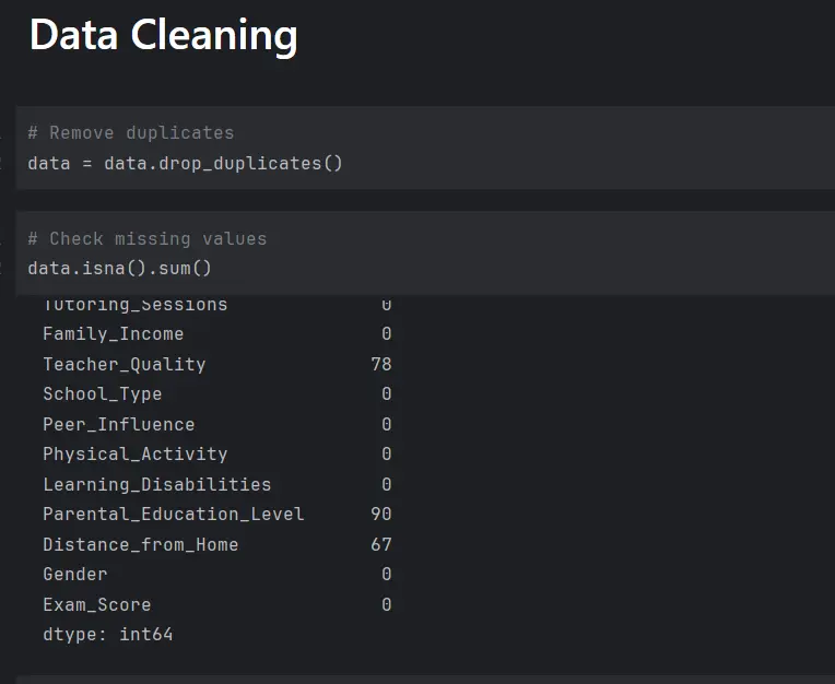 تنظيف البيانات ومعالجتها وتجهيزها للتحليل أو تعلم الآلة