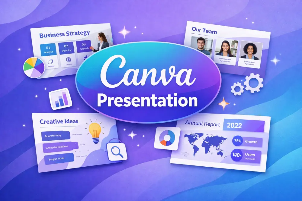 تصميم عرض تقديمي احترافي باستخدام Canva بجودة عالية وجذابة