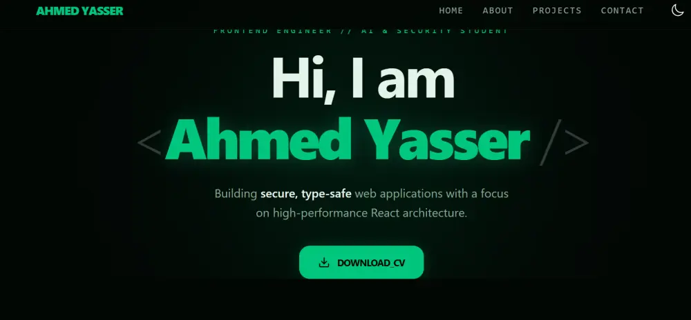 تصميم موقع تعريفي (بورتفوليو) احترافي بهوية بصرية مميزة.