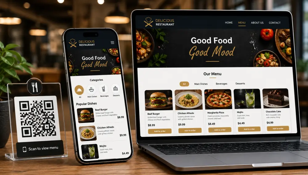 تحويل قائمة طعامك إلى موقع إلكتروني مع QR Code