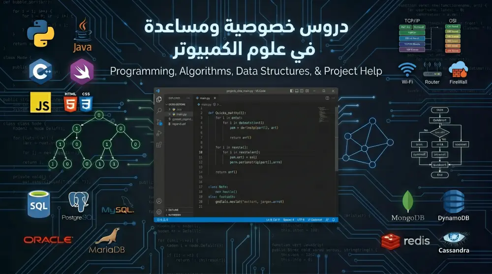 شرح ومساعدة في مواد تخصص علوم الحاسب (Computer Science)