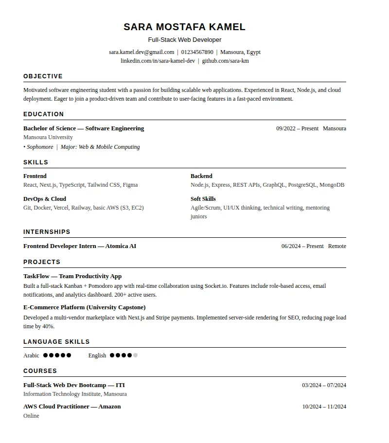 تصميم وكتابة سيرة ذاتية احترافية تناسب سوق العمل