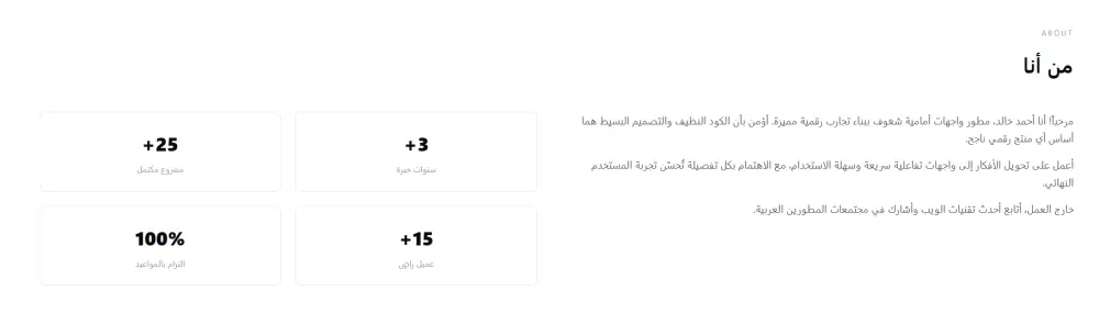تصميم وتطوير موقع Portfolio احترافي لعرض مهاراتك ومشاريعك
