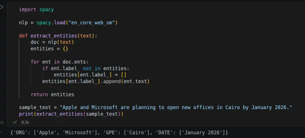 معالجة واستخراج البيانات النصية باستخدام NLP و Regex