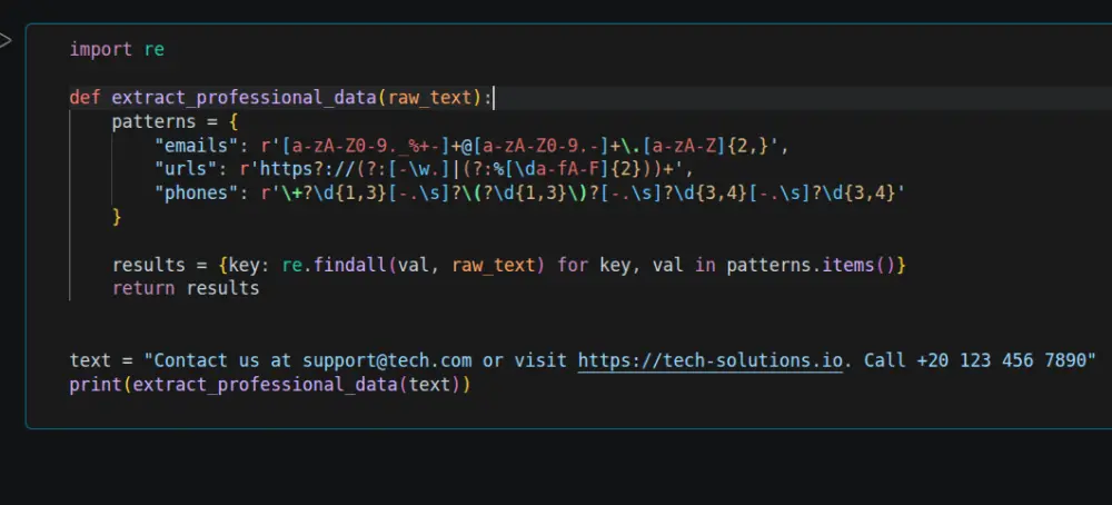 معالجة واستخراج البيانات النصية باستخدام NLP و Regex