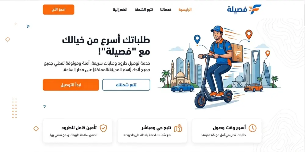 تصميم صفحه هبوط Landing Page بتصميمات عصريه Responsive