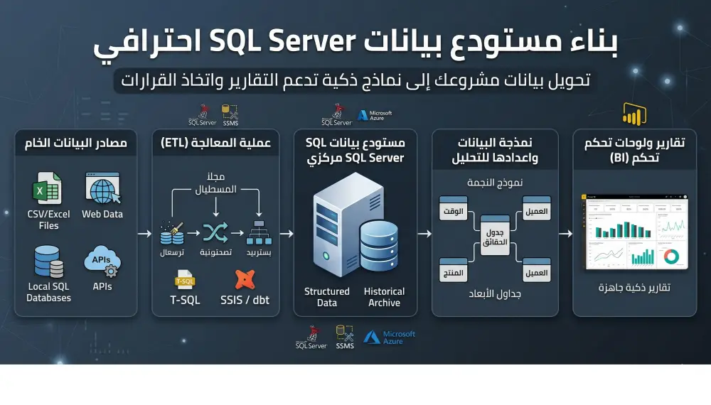 بناء مستودع بيانات (Data Warehouse) احترافي على SQL Server