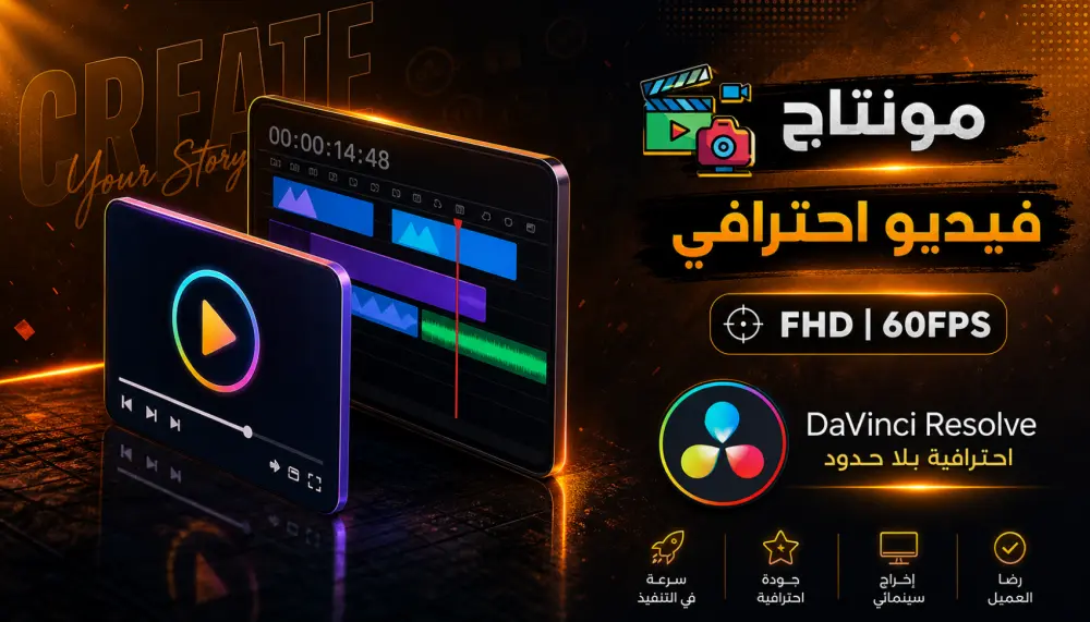 مونتاج مقاطع فيديو احترافية و عالية الجودة