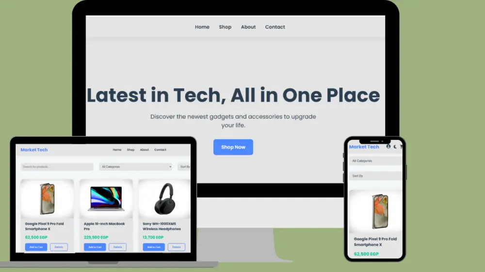 تصميم واجهة متجر إلكتروني احترافية وعصرية