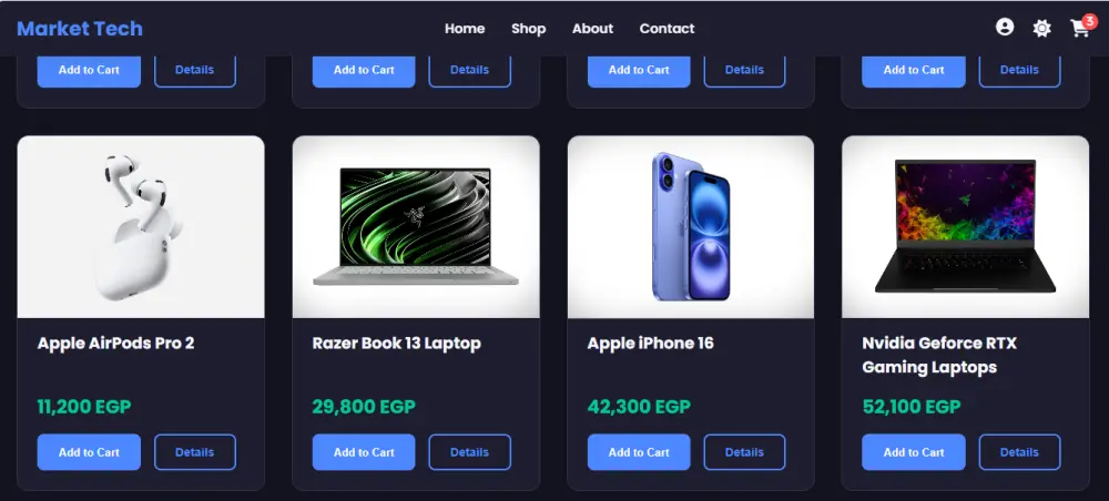 تصميم واجهة متجر إلكتروني احترافية وعصرية