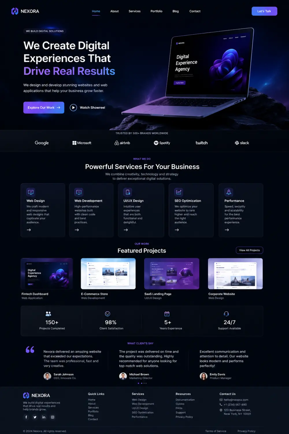 تصميم وتنفيذ صفحات ويب احترافية وبسيطة (HTML/CSS/JS)