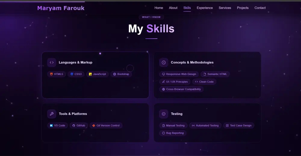 تصميم وتطوير موقع Portfolio شخصي