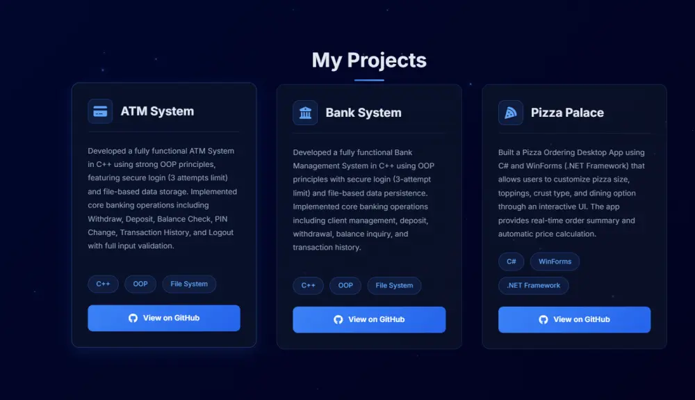 تصميم وتطوير موقع Portfolio شخصي