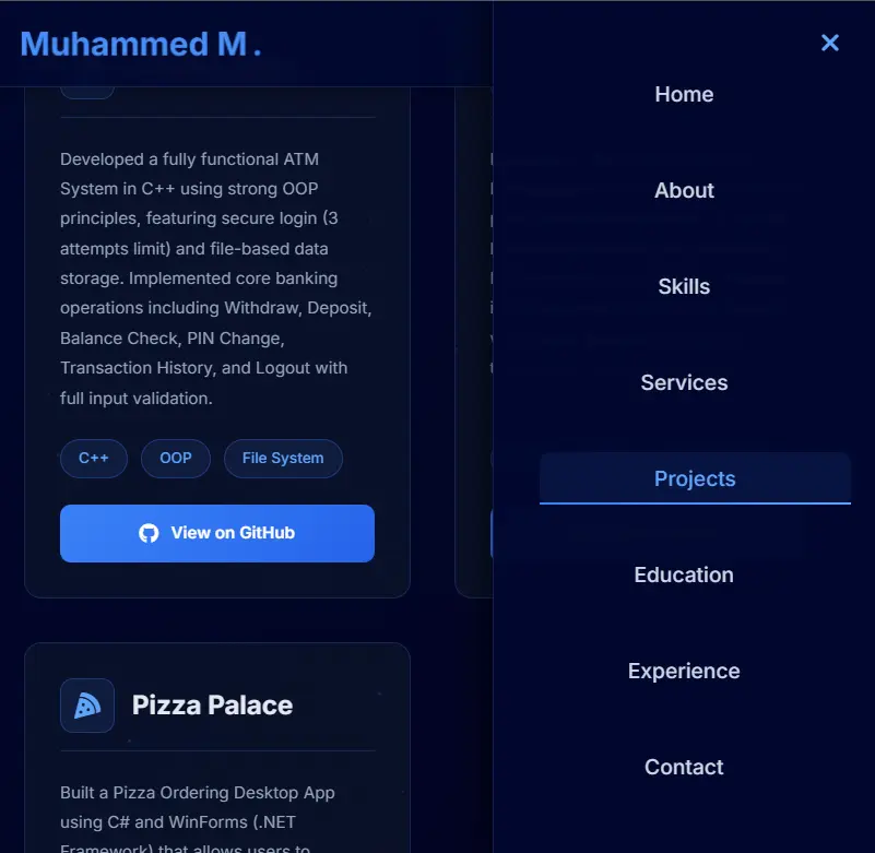 تصميم وتطوير موقع Portfolio شخصي