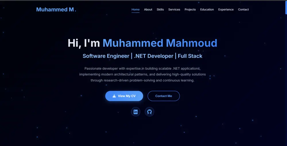 تصميم وتطوير موقع Portfolio شخصي