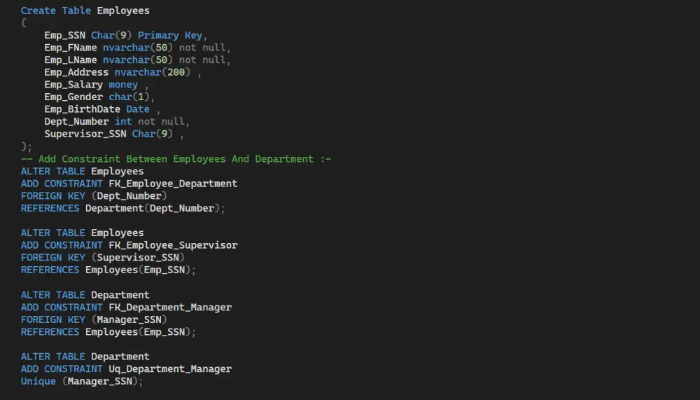 تصميم وتنفيذ قواعد البيانات (ERD + Mapping) على SQL Server