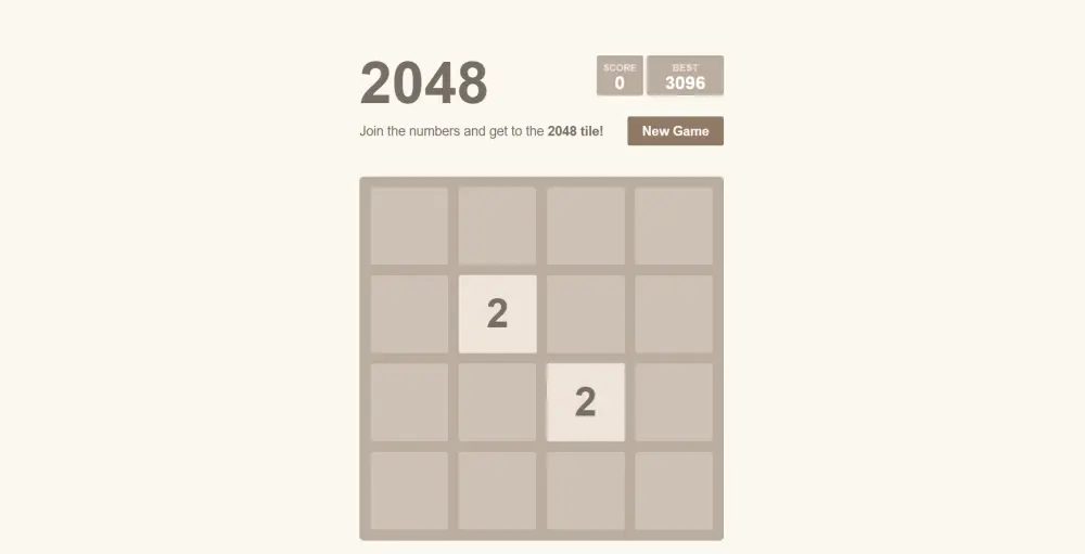 إنشاء لعبة 2048 احترافية ومتجاوبة باستخدام HTML وCSS وJavaScript