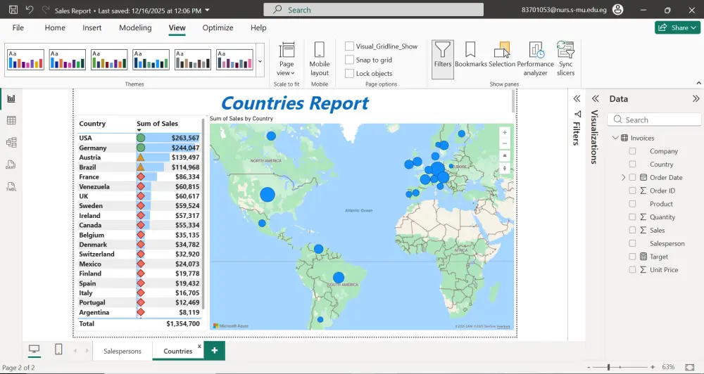ستحصل علي ( 2 ) داشبورد احترافيه باستخدام Power BI .