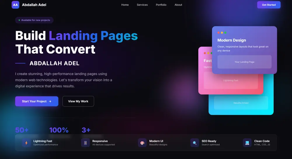 انشاء Landing Page احترافية سريعة ومتجاوبة