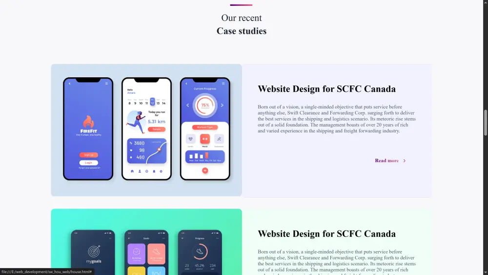 سأقوم بتصميم وتطوير موقع ويب احترافي باستخدام تقنيات الـ Front-End الحديثة، يتميز بسرعة الأداء، التصميم الجذاب، والتوافق مع جميع الأجهزة (موبايل / تابلت / كمبيوتر).