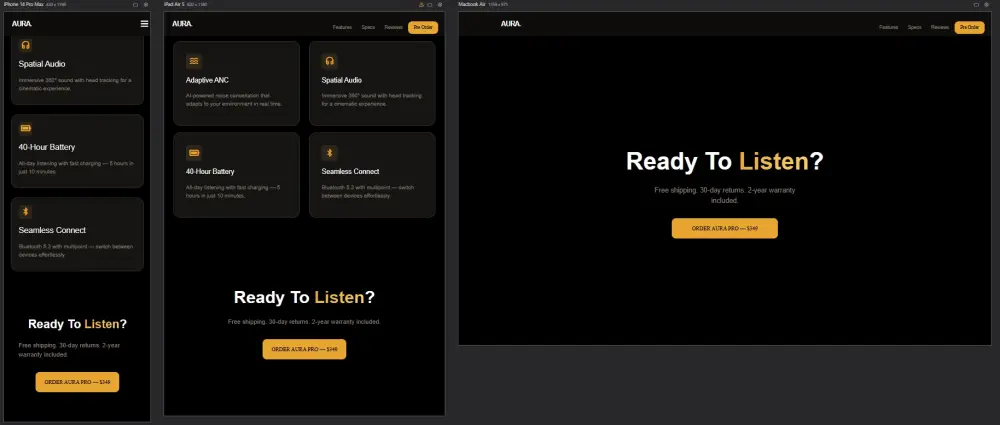 تصميم Landing Page احترافية وسريعة لموقعك باستخدام HTML CSS و JavaScript