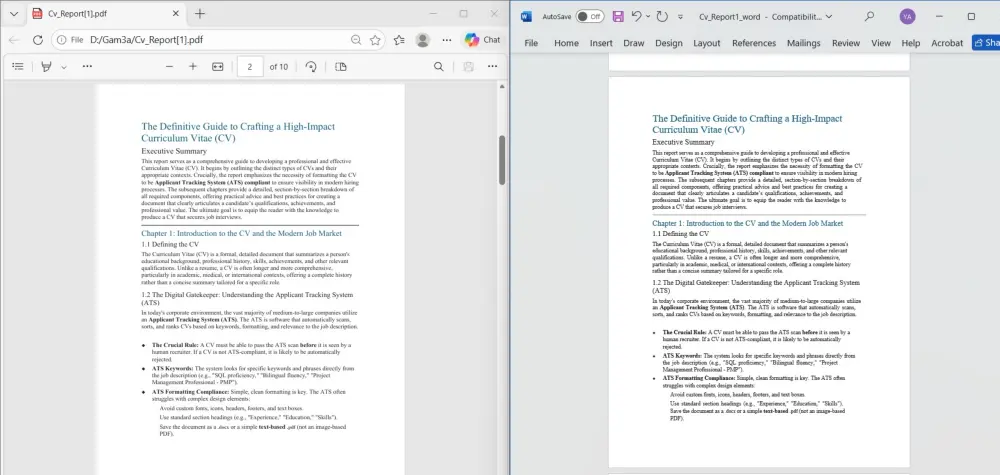تحويل ملفات pdf الى word والعكس نسخة طبق الأصل