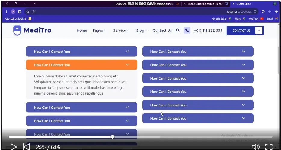 تصميم  موقع عيادة طبية احترافي بحجز مواعيد أونلاين + حسابات المرضي