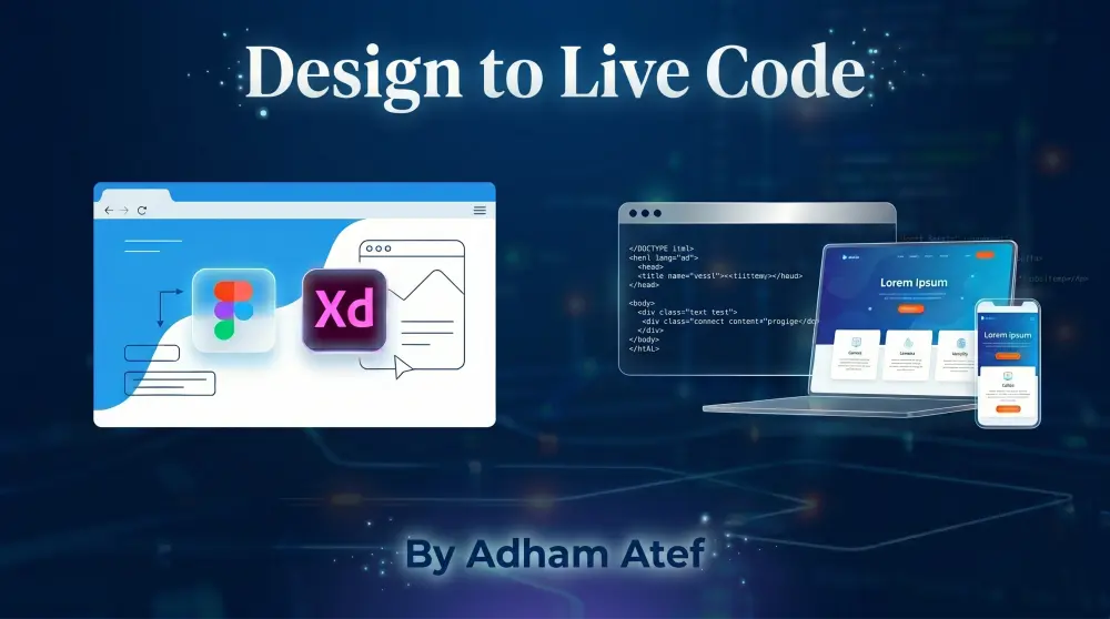 تحويل تصميم Figma أو Adobe XD إلى موقع متجاوب باستخدام HTML أو React