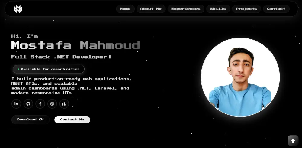 انشاء موقع Portfolio باستخدام html و css و javaScript