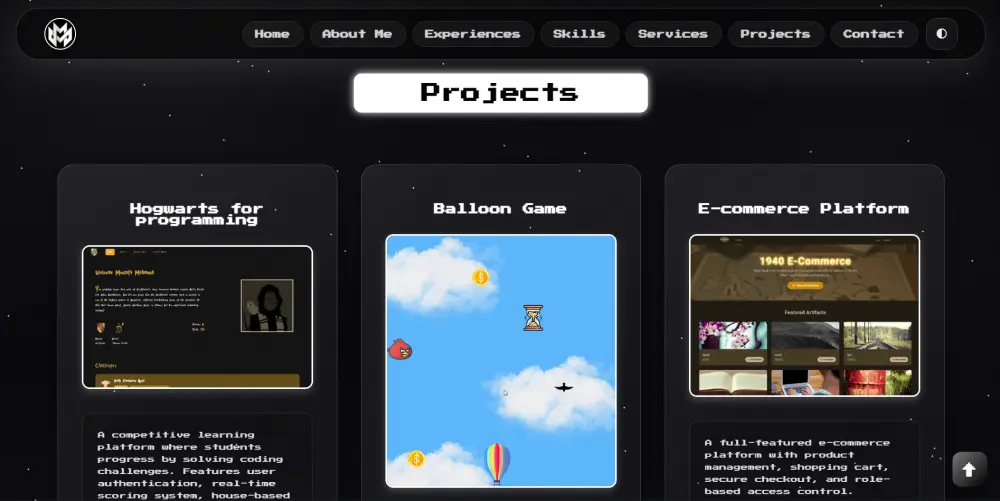 انشاء موقع Portfolio باستخدام html و css و javaScript