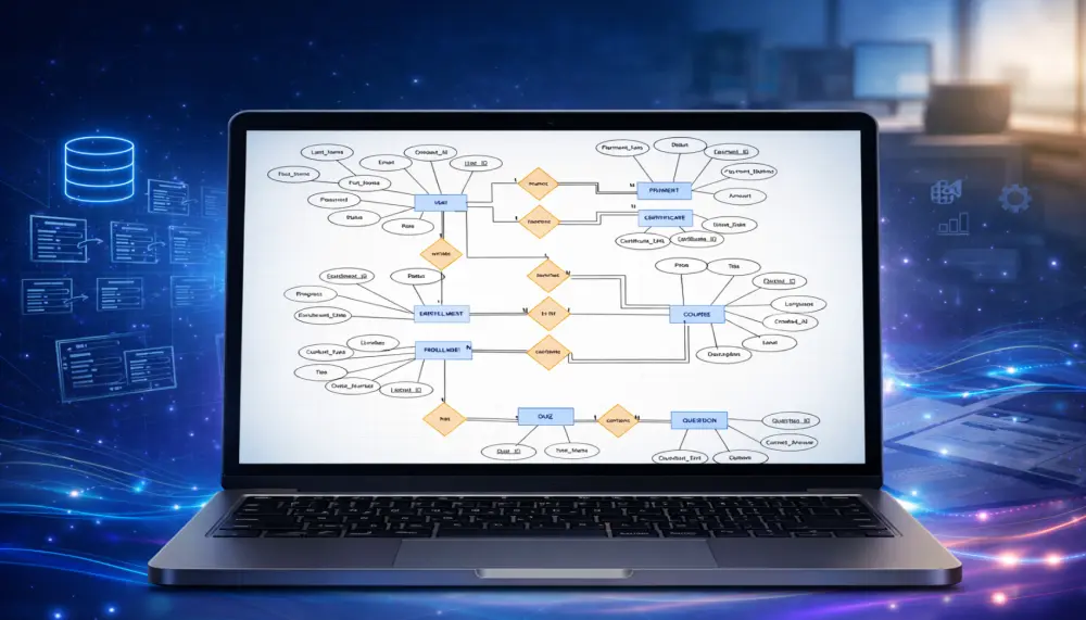 تصميمERDاحترافي لقواعد البيانات وتحليل العلاقات بين الكيانات