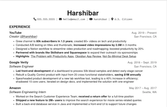 سيره ذاتيه احترافيه CV