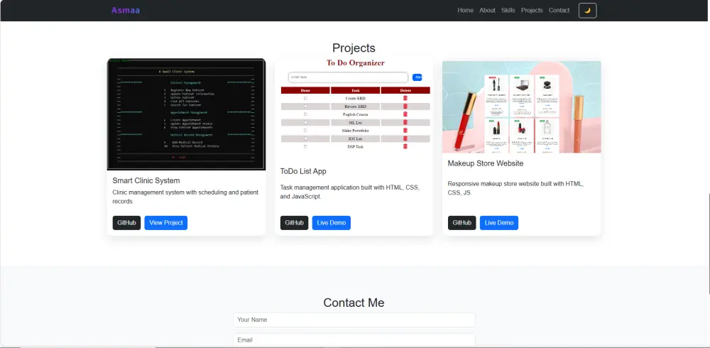 إنشاء موقع Portfolio احترافي بـ HTML & CSS & JavaScript