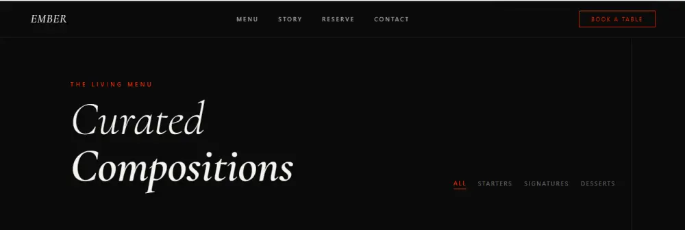 سأصمم واجهة موقع مطعم احترافية ومتجاوبة باستخدام HTML وCSS وJavaScript